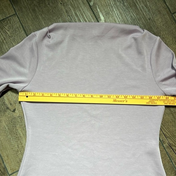 Banana Republic NEW Lilac Soft Touch Pleated Boat Neck Long Sleeve Top Women's M - Picture 5 of 6